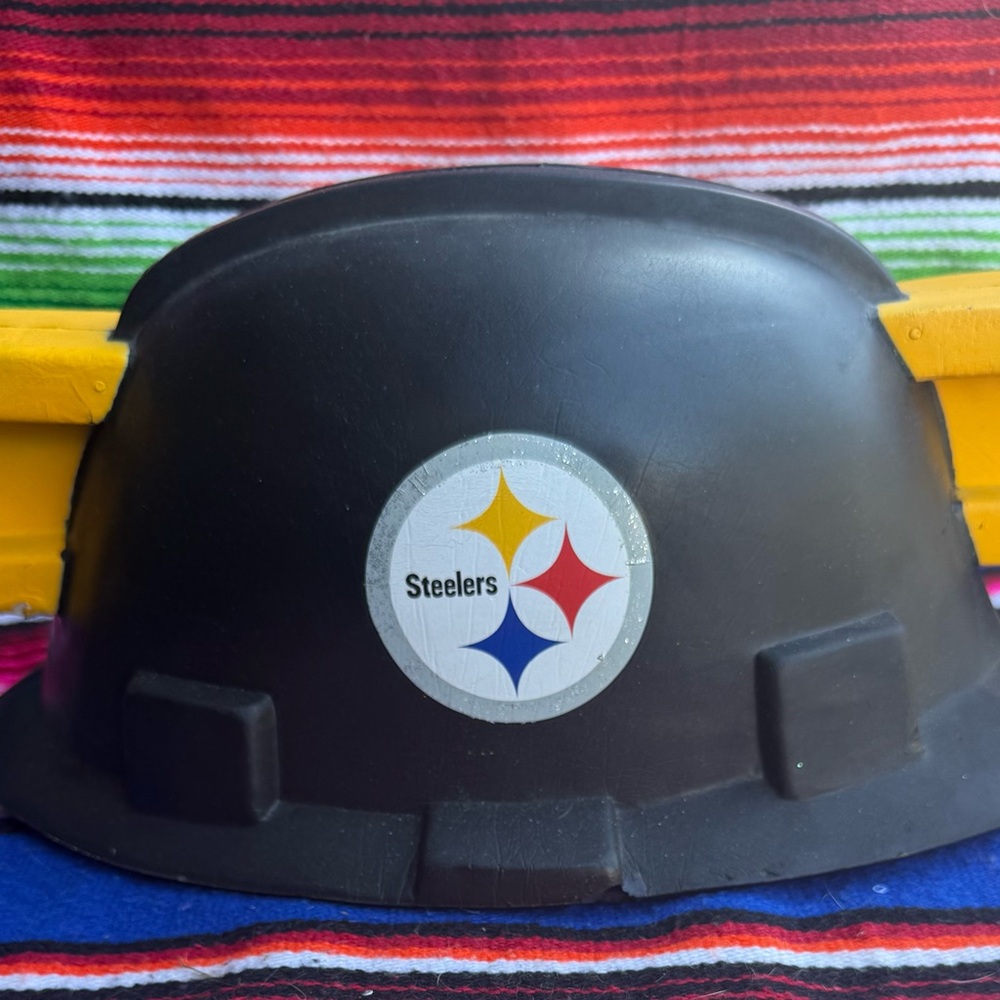 Pittsburgh Steelers Steelerhead Foamheads Hat NFL 90s Vtg Steel Beam Hard Hat